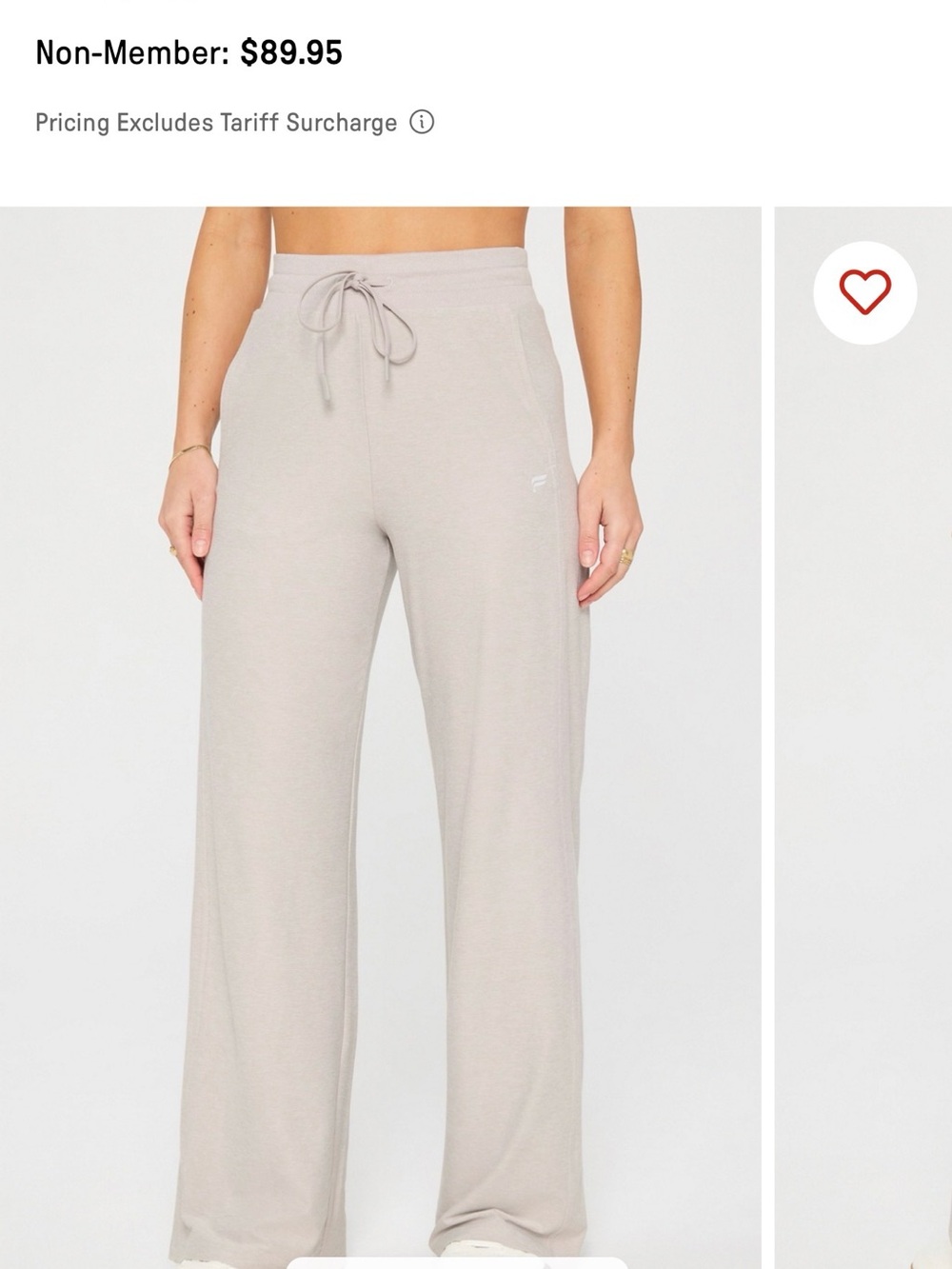 Fabletics Wide-Leg Lounge Pants in Light Taupe